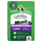 Greenies Large Chewy Dental Dog Treats Blueberry Flavor - 12oz