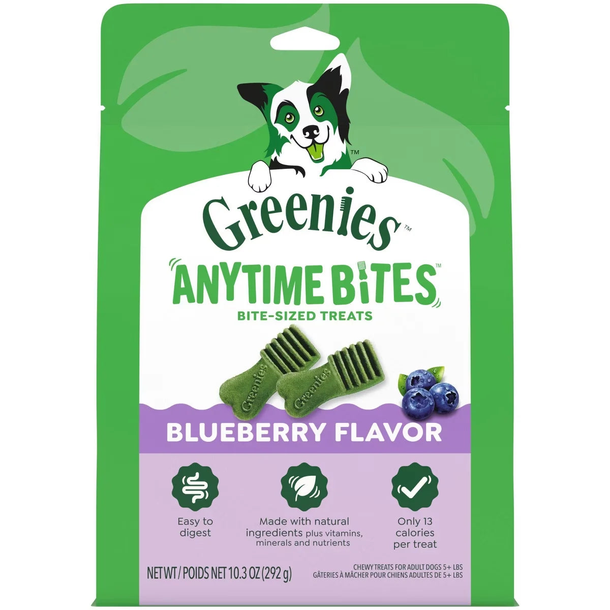 Greenies Anytime Bites Blueberry Flavor Dog Treats