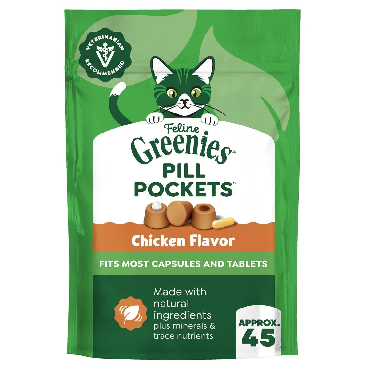 Greenies Feline Pill Pockets Chicken Flavor Cat Treats