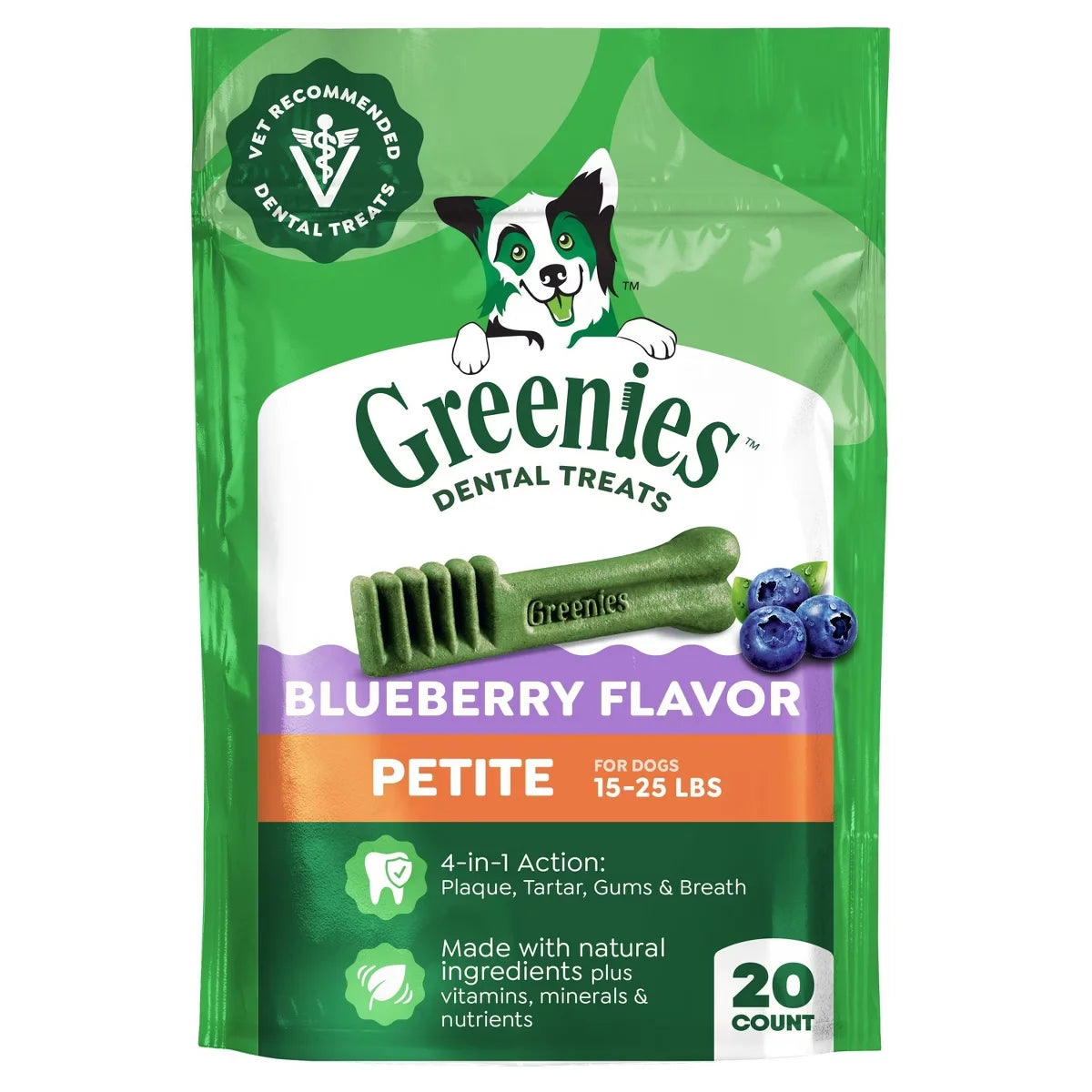 Greenies Small Chewy Dental Dog Treats Blueberry Flavor - 12oz