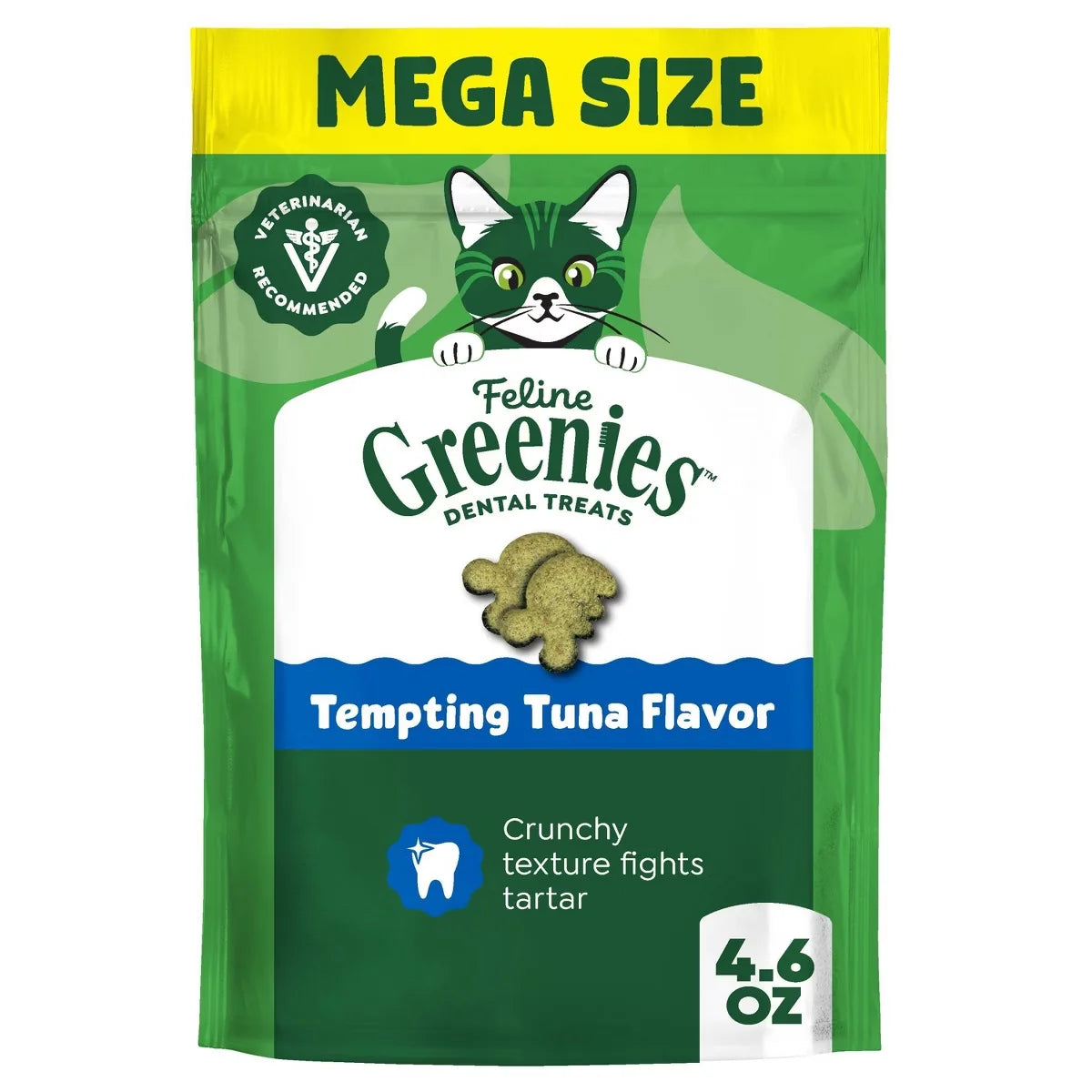 Greenies Feline Tempting Tuna Flavor Dental Adult Cat Treats
